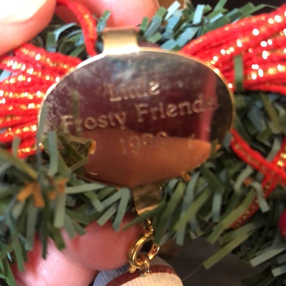 Frosty friends wreath with all ornaments attached 1990 Hallmark MIB - Picture 5 of 9